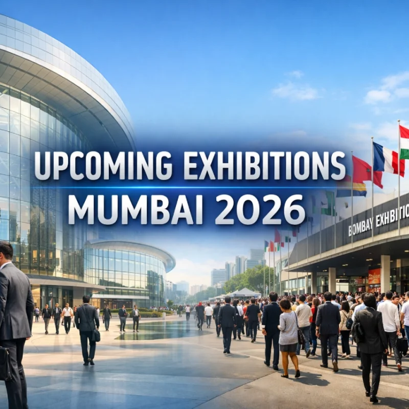 Professionals entering Jio World Centre and NESCO for the schedule of upcoming exhibitions in Mumbai 2026